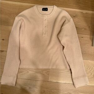 Monrow sz Med thermal Henley long sleeve shirt